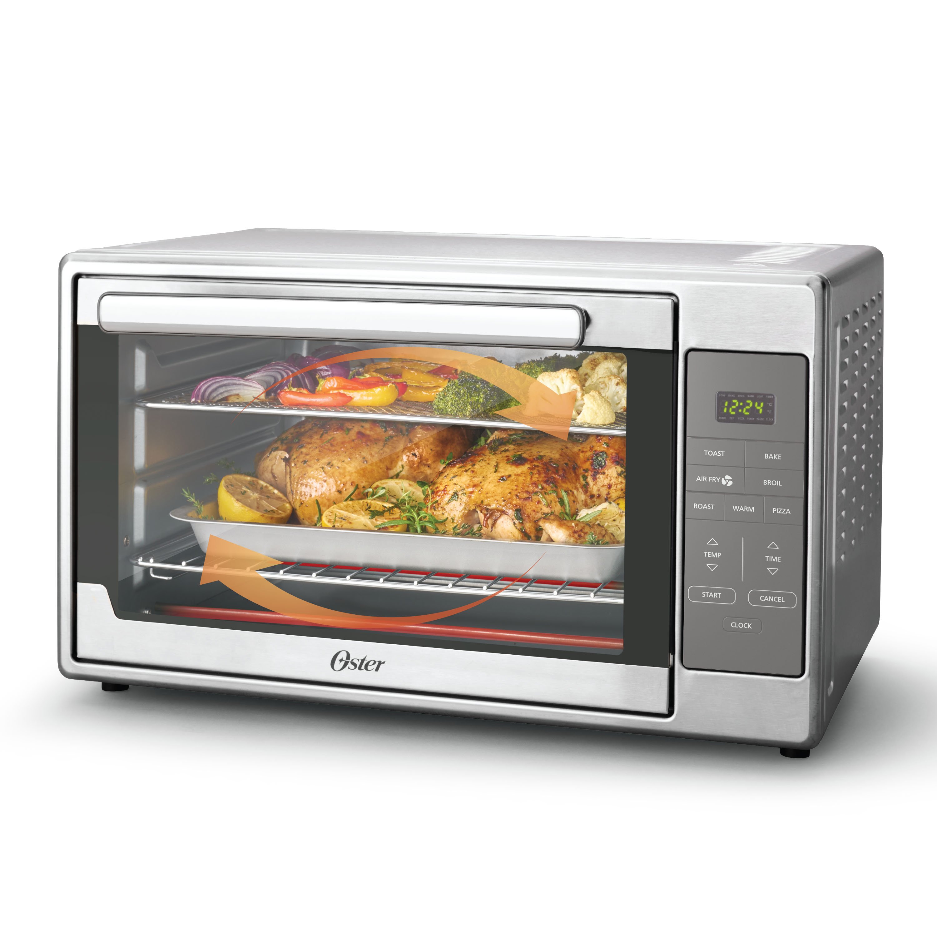 Extra large outlet capacity toaster oven